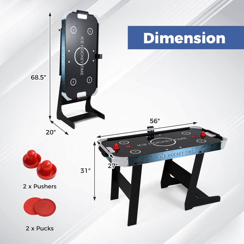 Costway Foldable Air Hockey Table for Kids & Adults with Digital LED - See Details