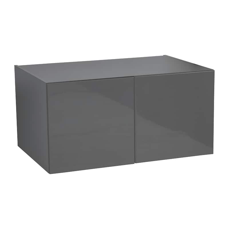 33" x 15" Wall Cabinet-Double Door-Grey - 33 x 15 x 12 - Grey