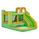 preview thumbnail 7 of 12, Sunny & Fun Compact Bounce-A-Round Inflatable Water Slide Park & Bounce House with Air Pump Green