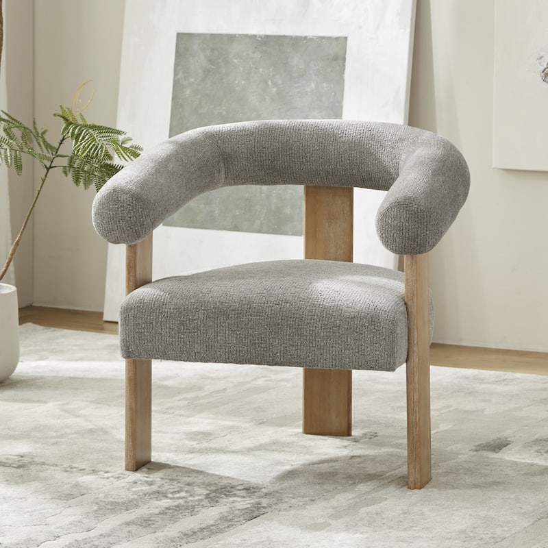 Accent Chair Living Room Chair with Solid Wood Frame