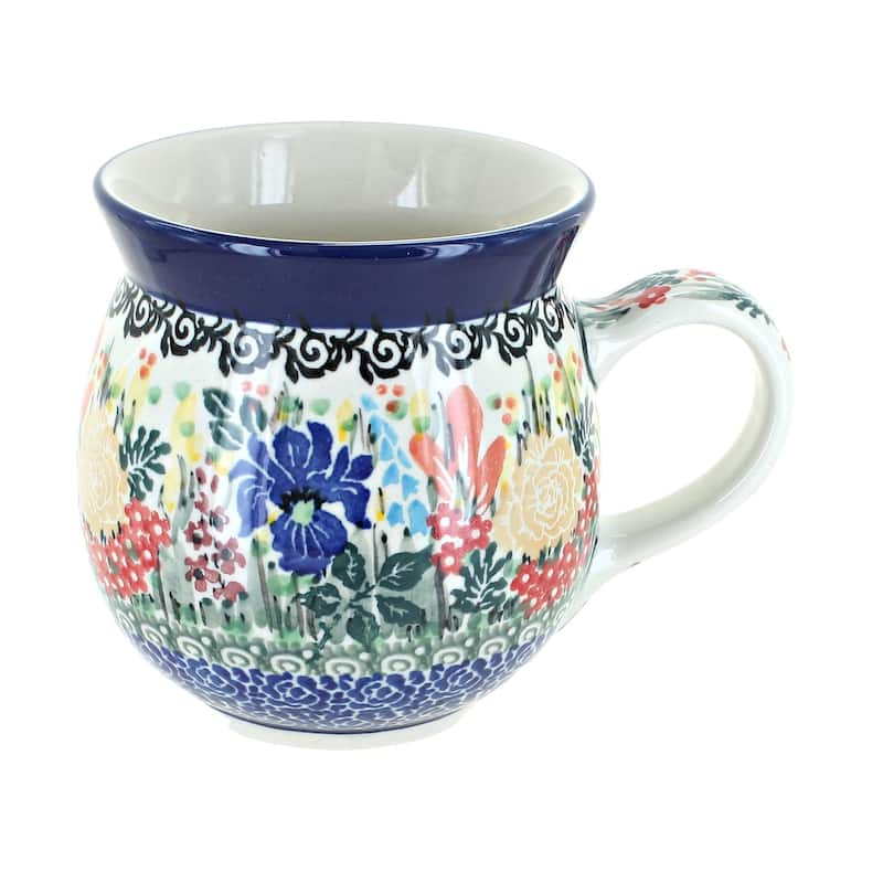 Blue Rose Polish Pottery Ceramika Artystyczna Bubble Mug - Summer Blooms