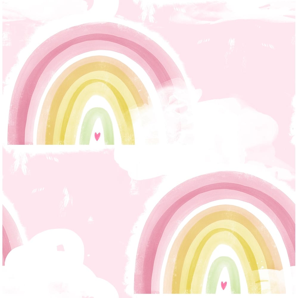 Seabrook Designs Day Dreamers Rainbows Unpasted Wallpaper