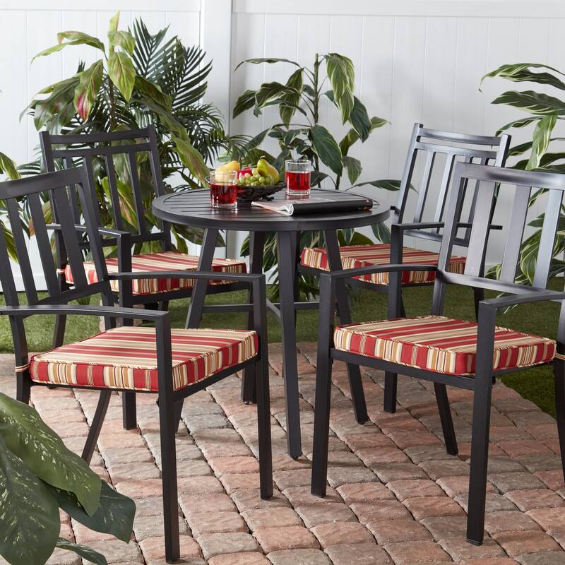 Greendale Home Fashions 18-Inch Square Outdoor Chair Pad (4-Pack)