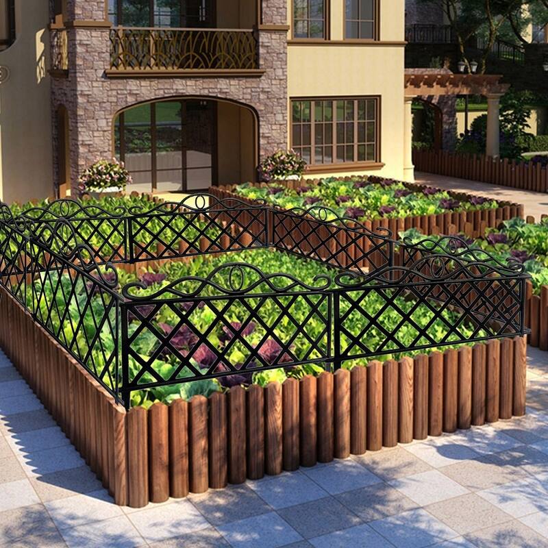 Durable Metal Garden Fence Rust Resistant for Landscape 10Pack - 10 Pack