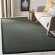 preview thumbnail 4 of 87, SAFAVIEH Natural Fiber Urbana Casual Border Sisal Rug 3' x 5' - Anthracite/Black - Rectangle