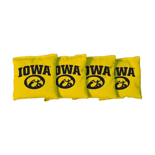slide 2 of 3, Iowa Hawkeyes Yellow Cornhole Bags All-Weather Resin Filled