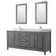 Option Dark Gray / White Carrara Marble Top / Polished