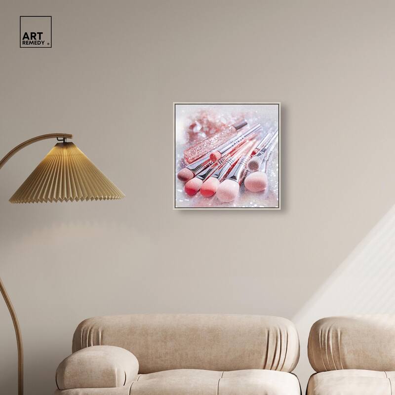 Brush Collection Blush Canvas by Art Remedy