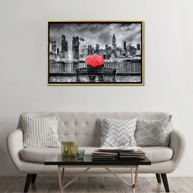 iCanvas "NY In Love In Red" by P.D. Moreno Framed Canvas Print