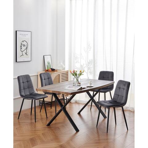 Velvet Dining Chair, Upholstered Side Chair for Living Room, Set of 4