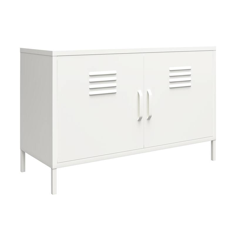 Systembuild Evolution Bonanza 2 Door Metal Locker Accent Cabinet - White