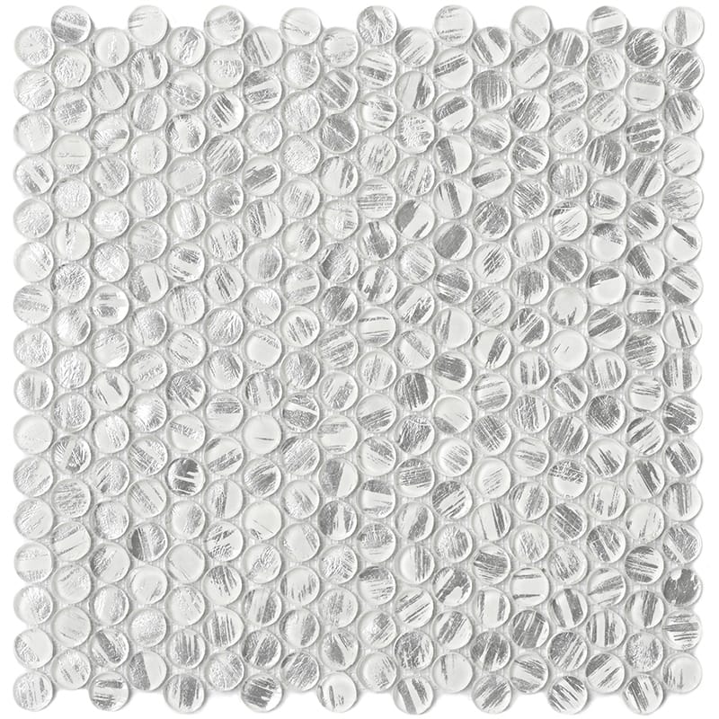 Apollo tile 12" x 12" Majeste Glossy Silver Glass Tile (10.34 sq ft/case) - 10 Pack