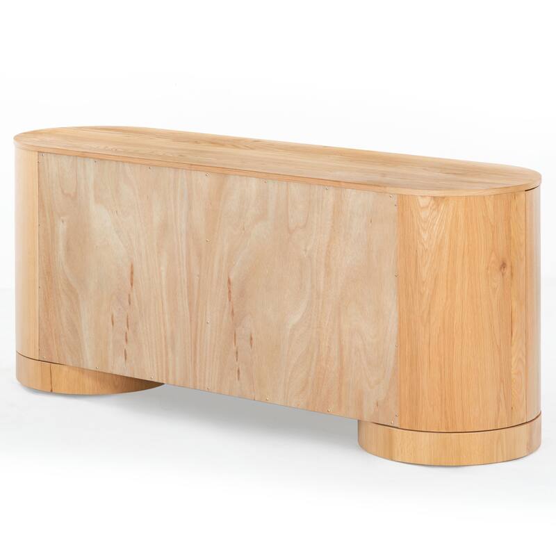 SAFAVIEH Couture Jesbelina Oval 4 Door Wood Sideboard - 71"W x 20"D x 30"H
