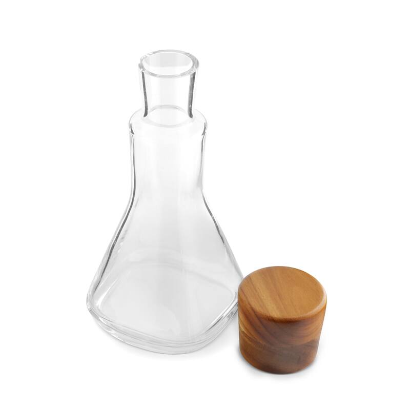 Nambe Vie Wine Decanter with Acacia Stopper - 10-Inch