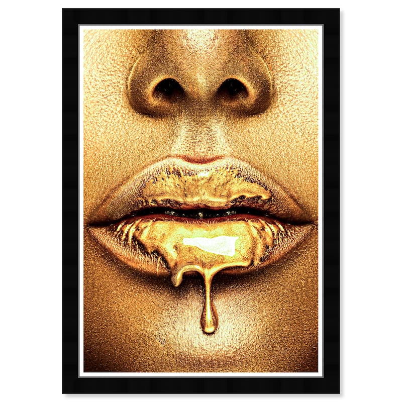 Wynwood Studio Prints People and Portraits Pure Caramel Gold Gold and Glam Wall Art Canvas Print