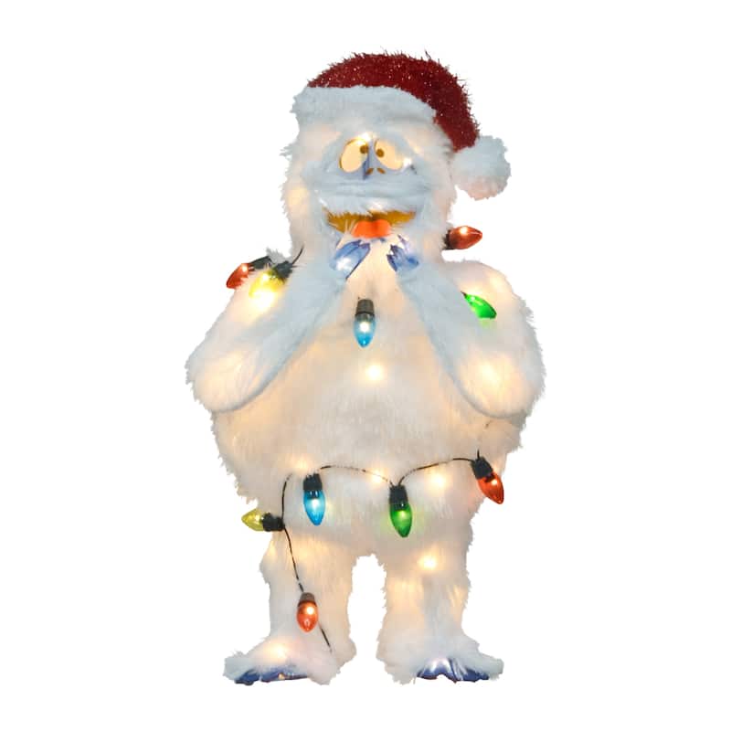 24" Rudolph 3D LED Yard Art Bumble with Light Strand