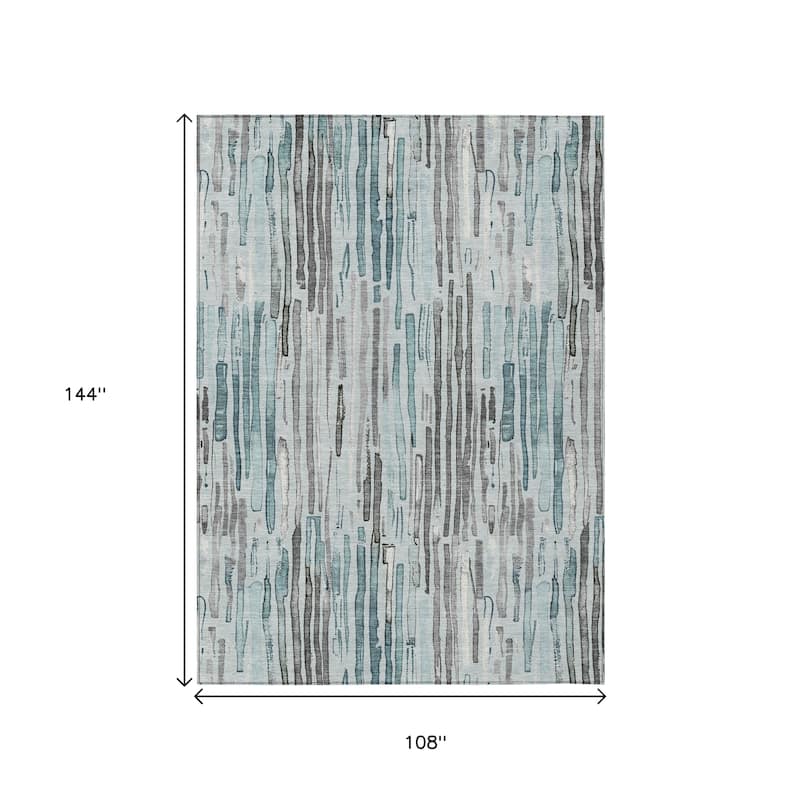 HomeRoots Striped Modern Rectangle Outdoor Rug