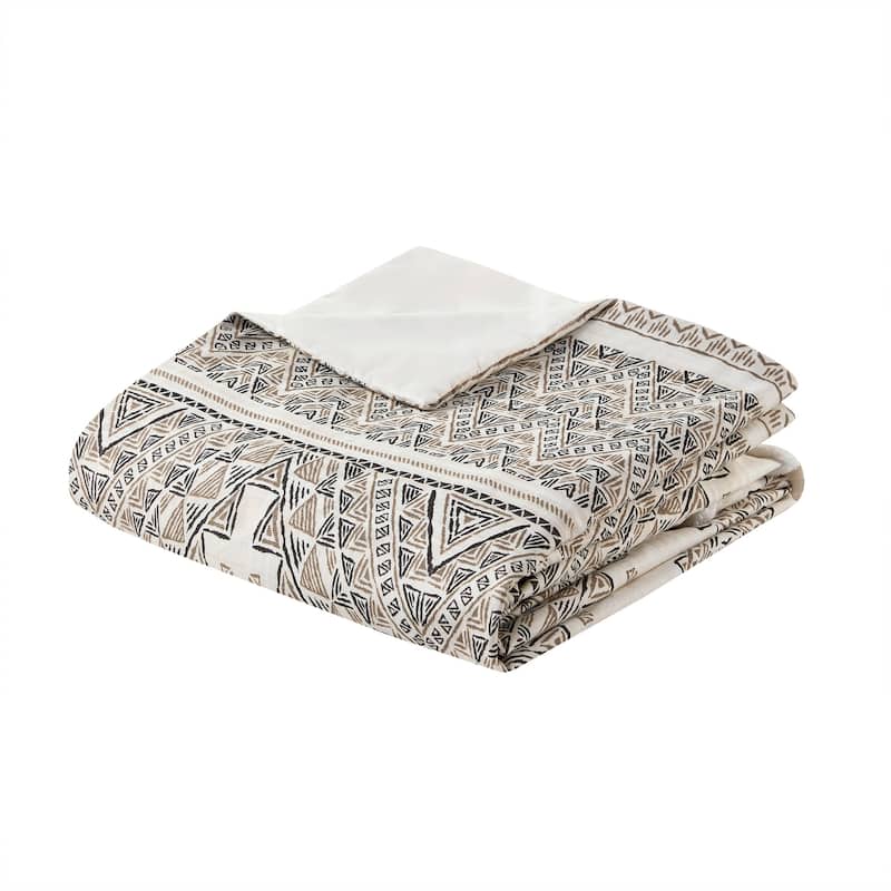 Madison Park Alba 4 Piece Printed Duvet Cover Set with Throw Pillow