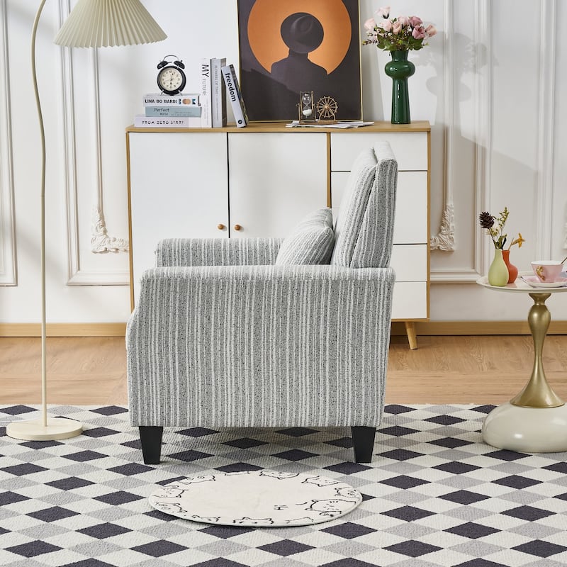 Side Chair Lounge Chair with Nailhead Trim, Leisure Chair Accent Chair Grey Dressing Chair Reading Chair