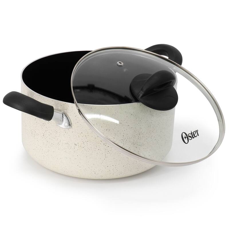 6 Quart Aluminum Nonstick Dutch Oven with Lid in Sand
