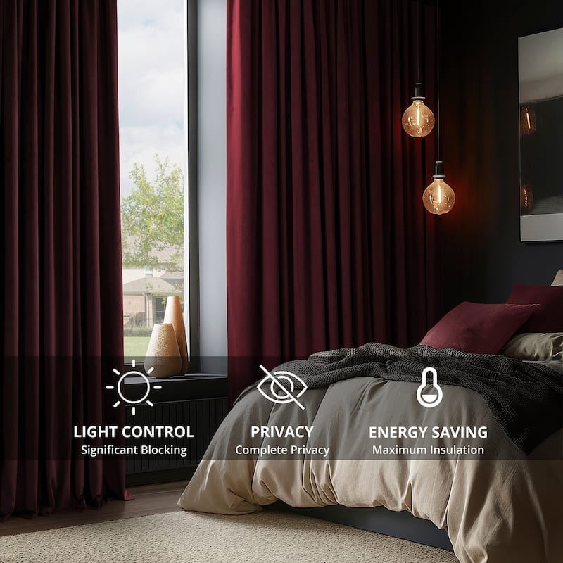 Exclusive Fabrics Signature Pleated Blackout Velvet Curtain (1 Panel)