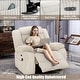 preview thumbnail 17 of 36, 270° Swivel Velvet Recliner, Extra Wide Power Recliner Chair w/Heat Massage - USB & Type C Charging Port