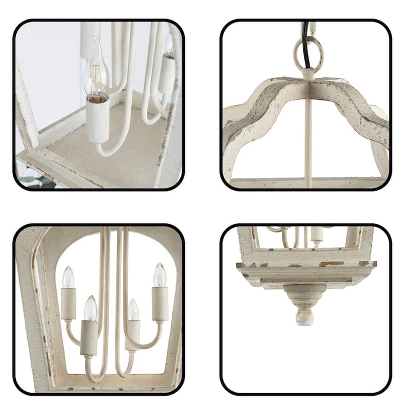 4 - Light Wood Chandelier