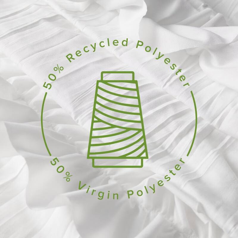 Recycled Ruffles and Pleats Shower Curtain