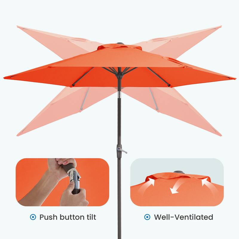 7.5-ft Patio Market Umbrella with UV-Risistance,Crank & Tilt