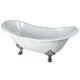 Option White / Polished Chrome Feet