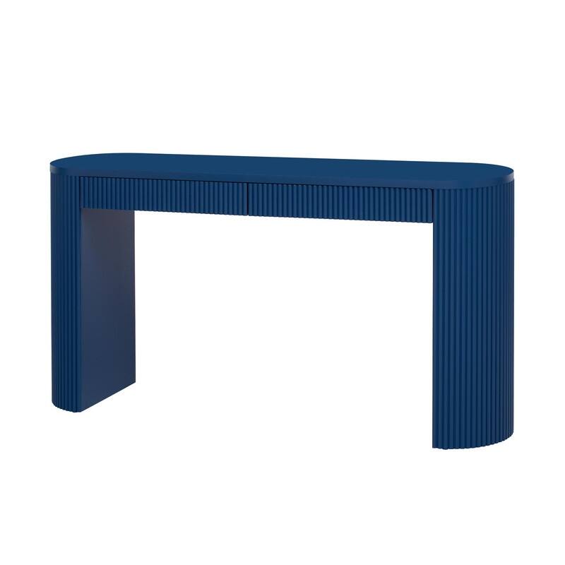 58.2" Wooden Console Table with Solid Pine Wood for Entryway Hallway and Living Room Decor