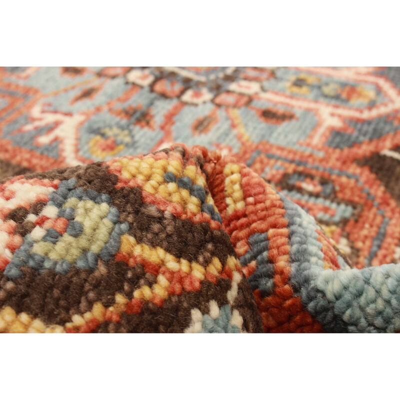 ECARPETGALLERY Hand-knotted Jules Serapi Light Blue Wool Rug - 5'2 x 8'2