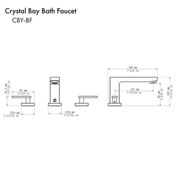 ZLINE Crystal Bay Bath Faucet