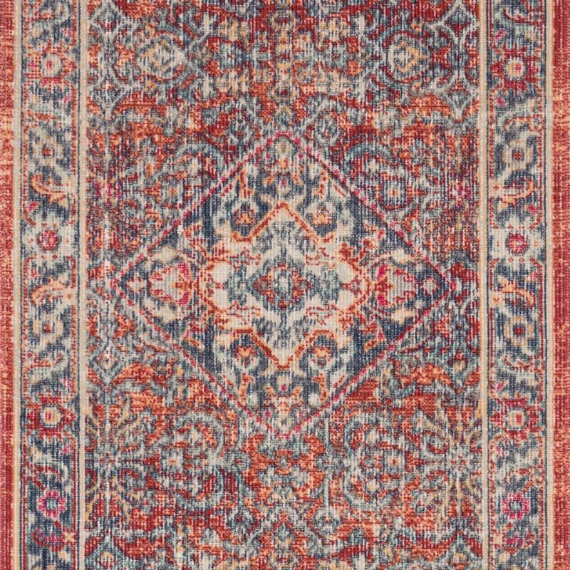 Alexander Home Katherine Boho Floral Border Distressed Rug