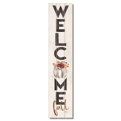 Welcome Fall Vertical Decorative Indoor/Outdoor Pallet Wood Sign 36" by 7.5" Made in the USA