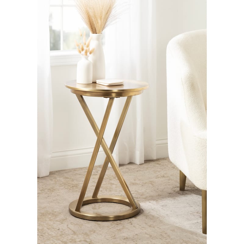 Kate and Laurel Aja Modern Metal Side Table