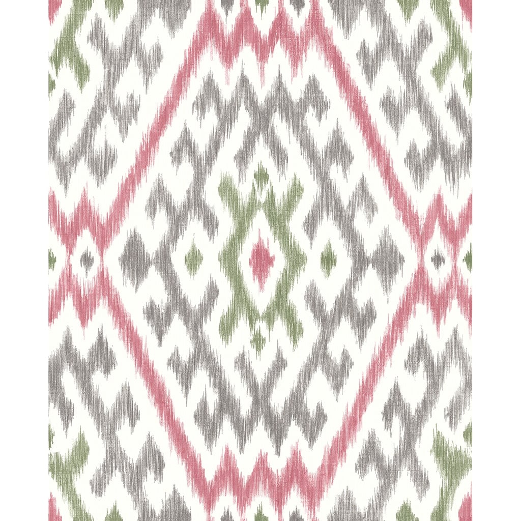 A-Street Prints Solola Fuchsia Ikat Wallpaper