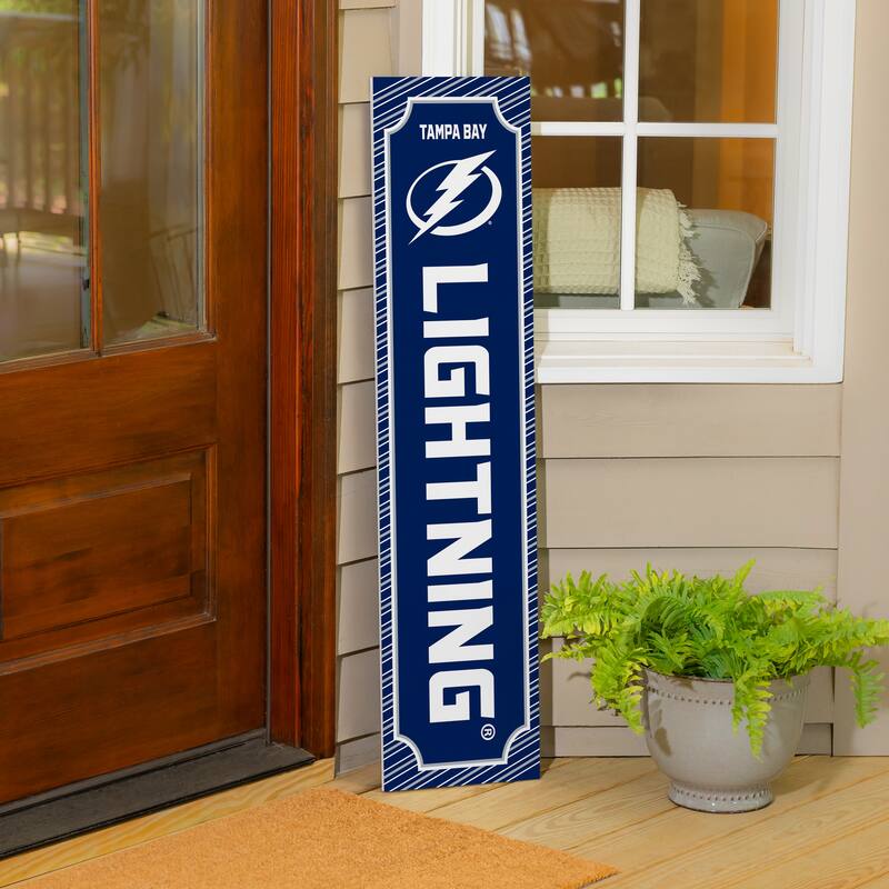 47" Double Sided Seasonal Porch Leaner, Tampa Bay Lightning - 47" x 11.25"
