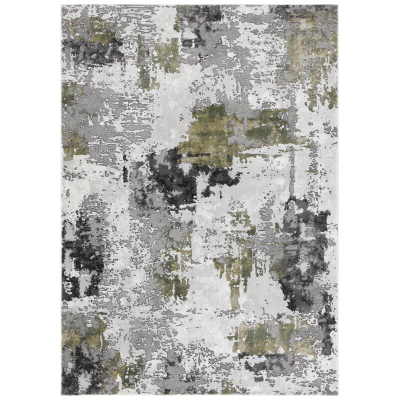 SAFAVIEH Craft Quarta Modern Abstract Rug - 2'3" x 4' - Grey/Green