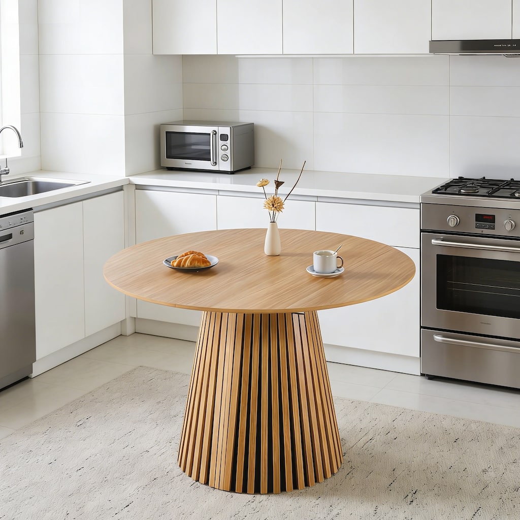 Extendable Home Office Table, Dining Table Kitchen Table, Large Coffee Table with Stripe Legs