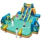 preview thumbnail 1 of 11, Costway Inflatable Water Slide with 2 Long Slides Pool Climbing Walls - Multicolor Blower Excluded
