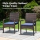 preview thumbnail 18 of 69, MAISON ARTS 7/8 Pieces Outdoor Patio Dining Set, 6 PE Rattan Chairs with Cushions and 1 Rectangle Metal Table