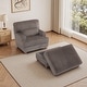 preview thumbnail 25 of 37, Oversized Chaise Longue Accent Chair with Ottoman