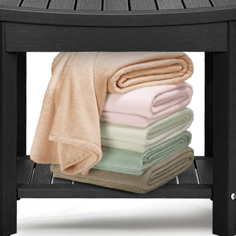 Moasis 2-Tier Corner Shower Bench Stool Waterproof for Bathroom