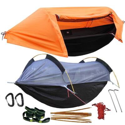 Hammock with Mosquito Net and Rain Fly Cover 3 in 1 Camping Hammock Tent 440lbs Load