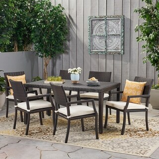 Rhode Island Wicker Outdoor 7-piece Wicker Dining Set by Christopher Knight Home
