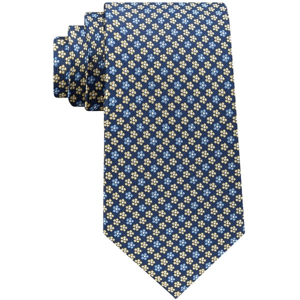 Club Room Mens Botanical Self-tied Necktie, blue, One Size - One Size