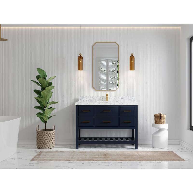 Willow Collections 48 in. W x 22 in. D Parker Single Sink Bathroom Vanity with Countertop