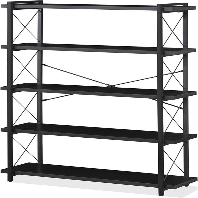Bookshelf - 12"D x 35"W x 65.35"H - Black