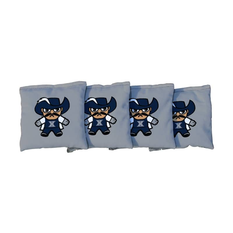 Xavier University Musketeers Tokyodachi Grey Cornhole Bags - All-Weather Resin Filled